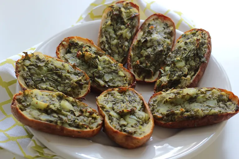 Picture of Lemon, Greens and Garlic Twice-Baked Potatoes
