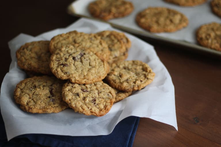 Image of Spiced Oatmeal Chocolate Chunk Cookies.