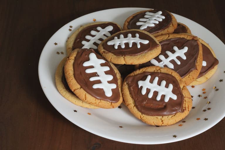 Image of Peanut Butter Football Cookies.