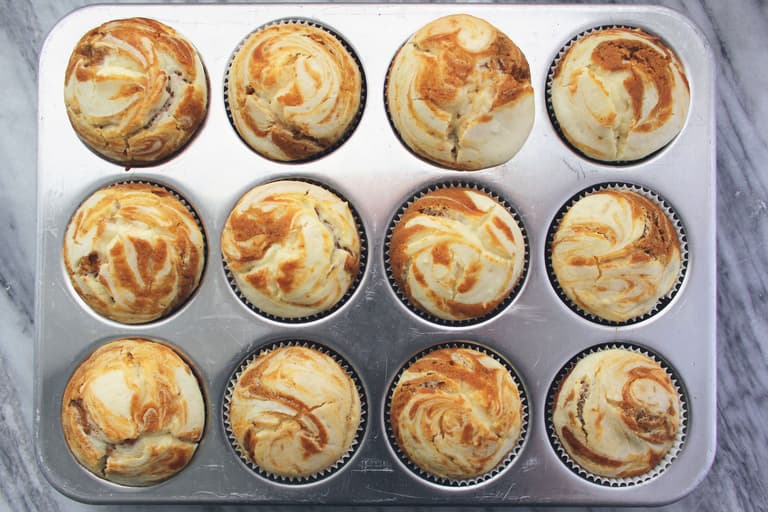 Picture of Pumpkin Spice Muffins with Cream Cheese Swirl