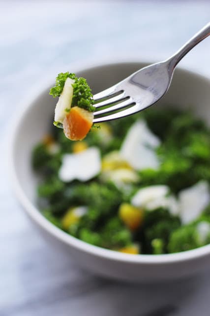 Image of Kale Salad with Pear and Golden Beets.