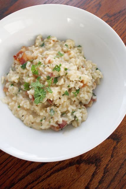 Image of Bacon and Parmesan Risotto.