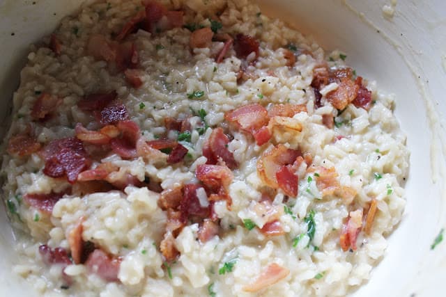 Image of Bacon and Parmesan Risotto.