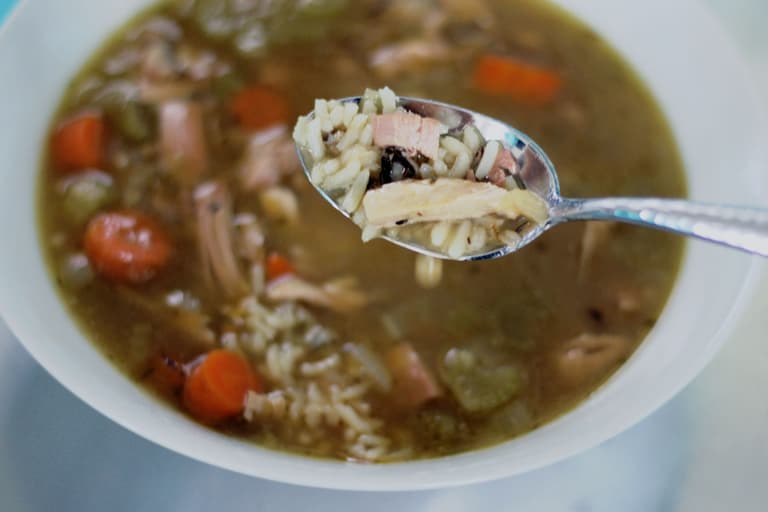 Picture of Smoked Turkey and Wild Rice Soup