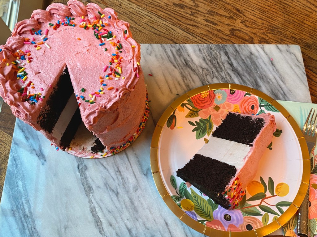Dairy Free Strawberry Ice Cream&nbsp;Cake