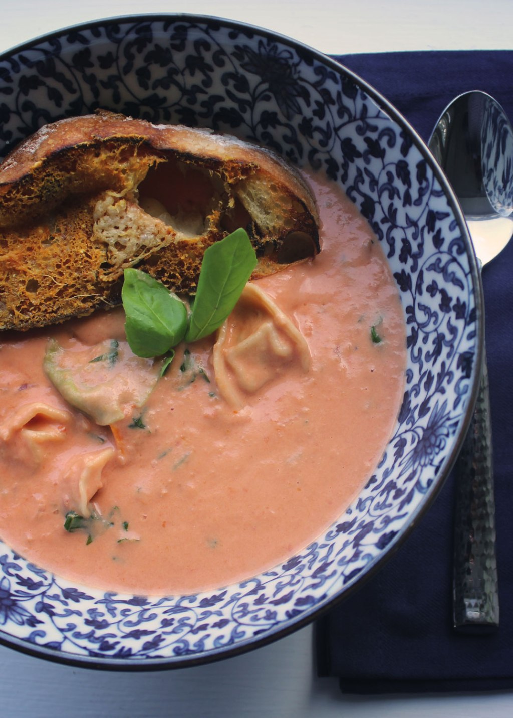 Creamy Tomato Basil Soup with&nbsp;Tortellini